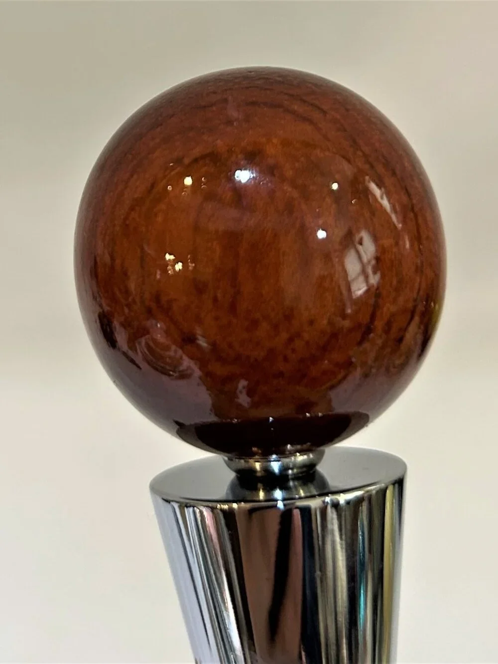 Pair of Brookstone Rosewood Wine Stoppers